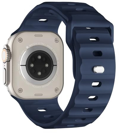 Suitisbest Sport Strap Compatible with Apple Watch Strap for Ultra3/2/1 49mm 46mm 45mm 44mm 42mm(series 3 2 1) for Men, Ultra-Wide Soft Silicone Band for iWatch Ultra Series 11 10 9 8 7 6 5 SE