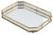 25x35cm Tablett Spiegeltablett Steine Metall Dekotablett Kerzen Lagerung Organizer,Gold,Octagon verspiegelte Tablett für Geburtstage, Hochzeiten, Muttertag