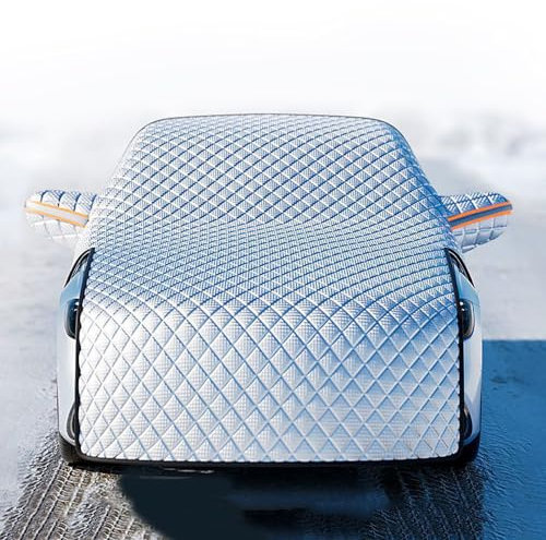 GEBBEM Frontscheibe-EIS-Schnee-nabdeckung Frostschutz für BMW X5 G05 F95 2018-2023, Verlängerte Baumwoll-Schneeabdeckung für Motorhaubengitter, Winter-Sonnenschutz, UV, Silber, Individuelle Größe