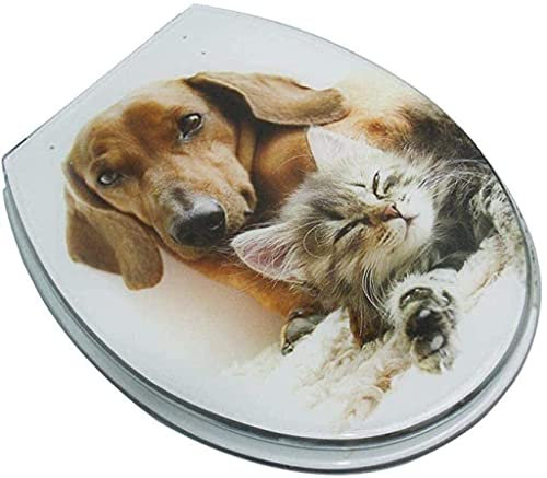 WC-Sitz, niedlicher Tier-Toilettendeckel mit leiser Verlangsamung, robuster Duroplast-Toilettendeckel (Harz)