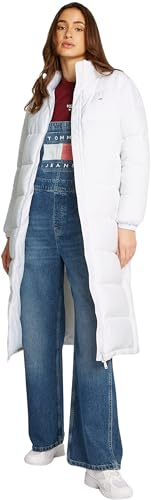 Tommy Jeans Damen Daunenmantel Maxi Essential Puffer Knielang, Weiß (White), S