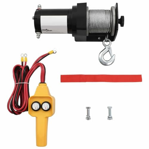 Camerina 12 V Elektrische Seilwinde 907 kg Kabel-Fernbedienung Elektrische Hebezeuge Laufkatze Mit Schiene HebebüHne