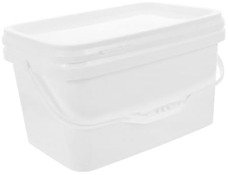 Alipis Seau de Peinture 0. 8 Gallons/3L Pots de Peinture Vides avec Couvercles Récipient de Seau de Peinture en Plastique Boîtes de Stockage de Peinture Vides Récipient de Seau d'eau