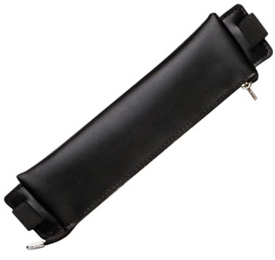 TONXX PU Leather Pen Holder, Zippered Pencil Holder Pen Sleeve Case with Elastic Bands for Notebook Planner Journal Notepads