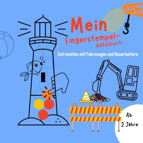 Mein Finger-Stempel-Malbuch: 5 verschiedene Rubriken, 60 Seiten Kreativität und Spaß