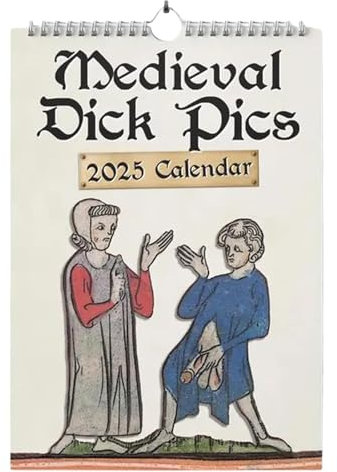 Medieval Dick Pics 2025 Calendar, Funny Penis Rude Calendar, Strange Medieval Dick Wall Calendar, Novel Prank Calendar 2025, Wall Art Calendar For History Enthusiasts And Friends Gift (1pc)
