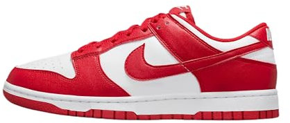 Nike Dunk Low Next Nature Damen-Sneaker, Weiß/Universitätsrot/Weiß, 39 EU