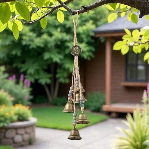 Windspiele für Draußen Hängend, Garten Windspiel Metall Segen Glocke Windspiele mit Klarem Klang für Veranda Balkon Fenster