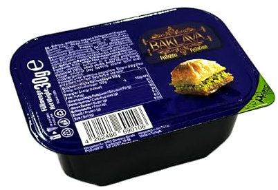Baklava Pistazie | 5 Stück | Türkische Süßspeise aus Blätterteig mit Pistazien | 30g pro Stück
