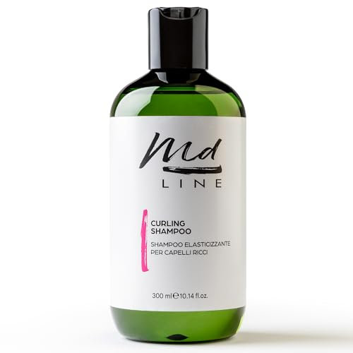 md LINE Curly Hair Products Professionelles Shampoo für perfekt gelocktes Haar, natürlich und sanft, ohne Sulfate, Parabene, Produkte und Shampo, belebt Locken und Wellen zur Definition - Curly Hair