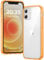 Voyahülle Clear Case for iPhone 12/12 Pro, Ultra Thin Shockproof TPU Cover, Anti-Yellowing Crystal Clear Phone Case for Apple iPhone 12/12 Pro - Orange