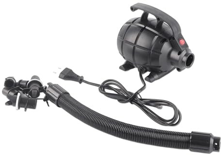 Gugxiom Pompe électrique pour bateaux pneumatiques, pompe électrique avec 3 buses différentes, pompe à air portable pour matelas gonflables, pataugeoires et jouets