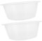 Ipetboom Lavabo de Plástico Transparente Grande 2 Pcs para Lavado de y Baño de Pies Diseño Espacioso de Limpiar y Relajación