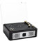 Yopeissn Bluetooth Desktop CD Players for Home Built-in Speakers Rechargeable Headphone Jack Vintage CD Player Brown Black