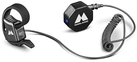 Midland - Bluetooth-Taste BTT PRO, Bluetooth-Lenkertaste für Echtzeitkommunikation, kompatibel mit BT Talk App, LED-Feedback, ergonomisches Design für Motorradfahrer und universelle Konnektivität