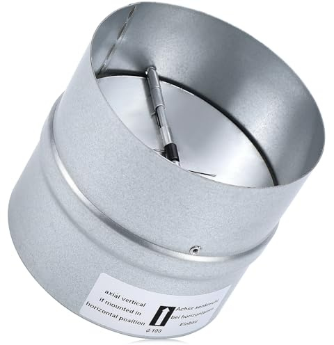 Einschub Rückstauklappe DN 100mm Dunstabzug Rückschlagklappe Lüftungsklappe für Lüftungskanal und Luftabzug Zum Rohreinbau/Rohrverbinder