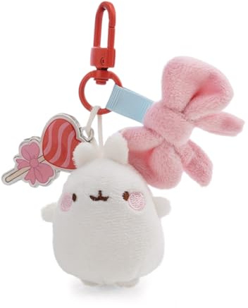 Taschenanhänger MOLANG 5cm - weiß - Niedliches Plüsch-Accessoire, süßer Schlüsselanhänger für Tasche, Rucksack & Auto | 62775