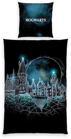 Herding Harry Potter Bettwäsche-Set, 80 x 80 cm + 135 x 200 cm, mit Reißverschluss, 100% Baumwolle/Renforcé, Mehrfarbig