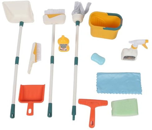 Kinder-Reinigungsset, vorgeben, Reinigungswagen, Haushaltsspielzeug, Kinderbesen- und Mopp-Set für Kleinkinder