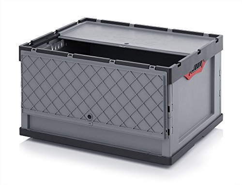 2x Profi-Faltbox 80 x 60 x 44 mit Deckel inkl. gratis Zollstock * große Auer Klappbox *
