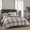 Eddie Bauer - Doppelbett-Bettbezug-Set, Baumwolle, Wendebettwäsche mit passendem Kissenbezug, Karierte Heimdekoration für alle Jahreszeiten (Erlen-Anthrazit, Doppelbett)
