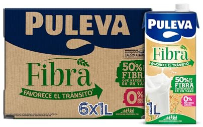 Leche Puleva con Fibra brik 1L - Caja 6 litros
