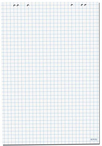 Herlitz Flipchartblock, 68x99cm (kariert/gelocht), 15 Bl?cke (20 Blatt je Block) (Nur Flipchartbl?cke)