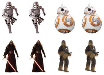 2352; Vignette S W; ideal für Partys und Geburtstage; Kartonprodukt; Packung mit 8 Silhouetten; Maße je 30 cm