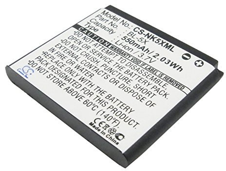 Cameron Sino Upgrade For Nokia 8800,8800 Sirocco,8801 Mobile, SmartPhone Battery Li-ion 550mAh / 2.04Wh