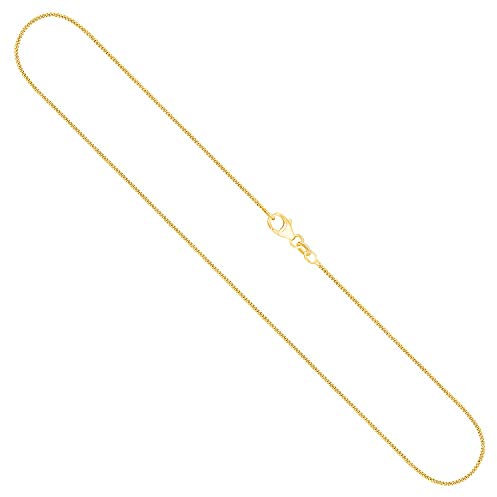 EDELIND Goldkette, Panzerkette flach Gelbgold 585 / 14K, Länge 38 cm, Breite 1.1 mm, Gewicht ca. 1.6 g., NEU