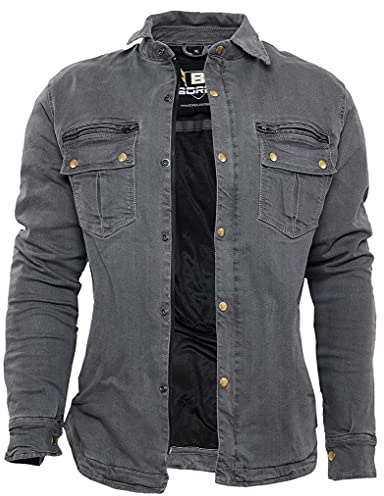 Bores Driver Damen Motorrad Hemd (Grey,XS) | Winddicht