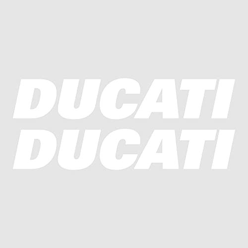 labelbike – Kit 2 Aufkleber Schriftzüge für Motorrad-Tank-Aufkleber kompatibel mit Ducati Racing