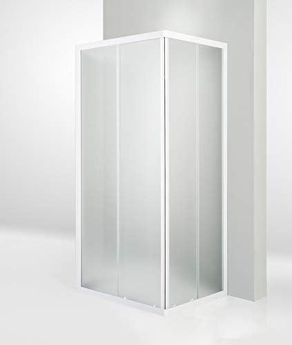 Hydra Box Doccia 3 Lati Porta Scorrevole 70x90x70 cm Opaco Bianco