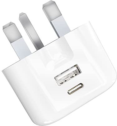 For Google Pixel 9/9a/9 Pro/8a Charger, USB C Fast Charge Plug 20W Type C + USB PD Power Delivery Wall Adapter Compatible with Google Pixel 8 Pro 6A 6 5 4 XL Pro White