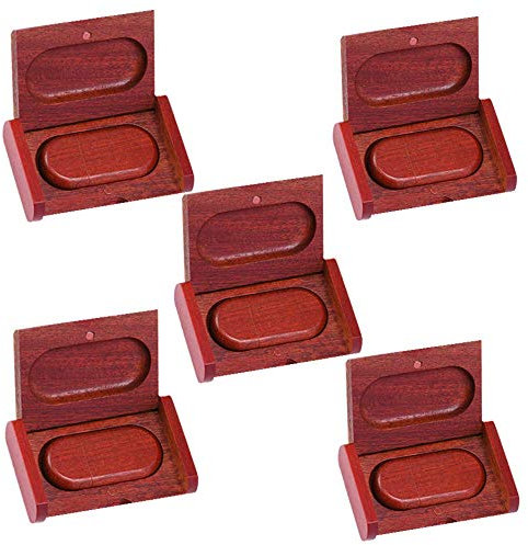 Anloter Wood Flash Drives 5 Pack Wooden USB Drive 64GB USB3.0 Thumb Drive USB Flash Drive Wooden Memory Stick Jump Drive for Backup Picturs/Videos (64GB/3.0, Mahogany)