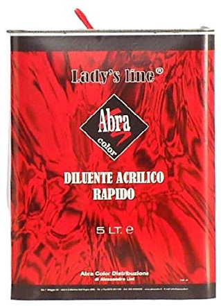 Lady's Line Diluant acrylique professionnel pour fonds transparents et vernis, usage industriel/peinture.