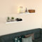 Henor Wandregal FSC® Holzwandregal 80 x 25 x 2.5 cm Versteckte horizontale vertikale und neigungsverstellbare Hardware Laden Sie 20 kg. Weiß