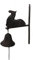 ChengBeautiful Antike Türklingel Gusseisen Schmiedeeisen Garten-Dekoration Liegen Pferd Bell-Rahmen Retro (Farbe : Iron, Size : 29.9x9.8x20.4cm)