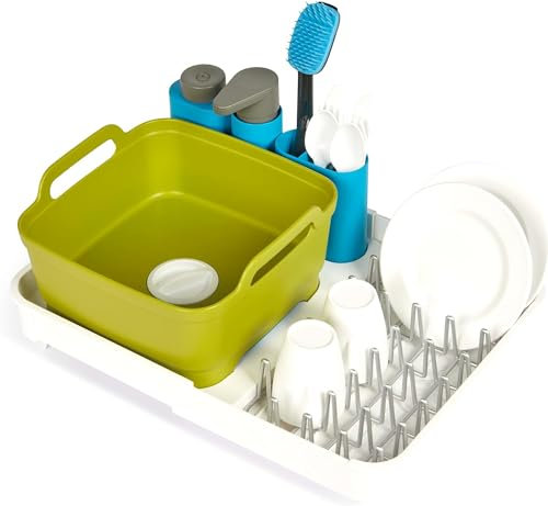 Casdon Joseph Joseph Extend Sink | Detailed Dishwashing Set for Children Age 3+, Includes Pump That Pours Real Water!, White, Large