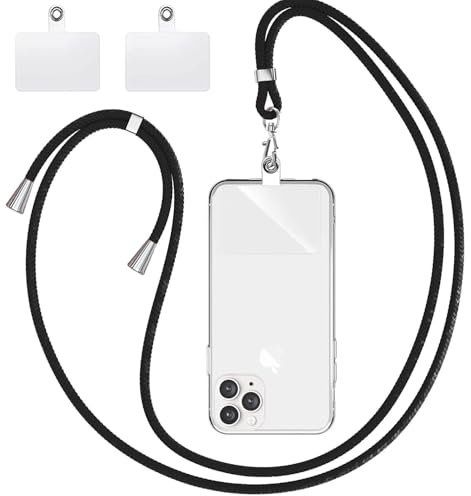 xinyunew Handykette Hülle für Huawei P20 LITE(NOVA 3E) Smartphone Necklace Hülle mit Band - Handyhülle mit Kordel Umhängenband - Schnur mit Case zum umhängen in Schwarz