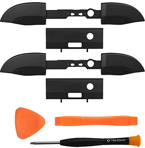 inRobert LB RB Bumpers Buttons Replacement with Trigger and Prying tools for Xbox Series X/S Controllers (Black)