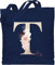 Baumwolltasche - Initialen - Geschenk personalisiert mit Namen I Geschenkideen Anfangsbuchstabe Name - Unisize - Navy Blau - braut tasche namens geschenke buchstaben buchstabe beutel einkaufstasche