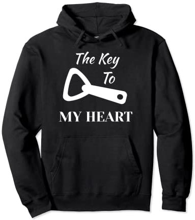 Décapsuleur de bière humoristique pour homme avec inscription « Key To My Heart » Sweat à Capuche