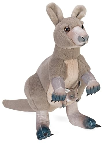 Wild Republic Artist Collection Känguru, Geschenk für Kinder, 38 cm, Plüschtier, Füllmaterial besteht aus versponnenen recycelten Wasserflaschen