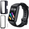 [2 Pezzi ] Cover per HUAWEI Band 7/Band 6/Watch Fit Mini/Honor Band 7/Band 6 + Pellicola Vetro, Custodia per TPU Proteggi Schermo [Copertura Completa] Vetro Temperato-(Blu Inchiostro + Trasparente)