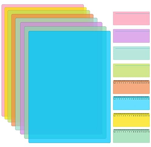 SEUNMUK 24 PCS A4 Coloured Overlays for Dyslexia, Dyslexia Reading Colour Overlay Ruler, Light Coloured Plastic Reading Guide Strips for Dyslexia, ADHD