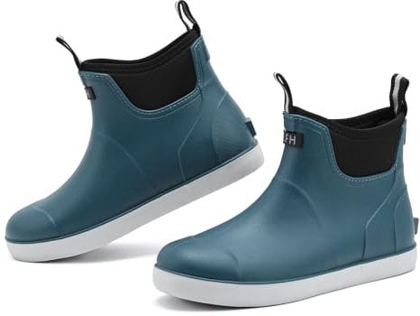 Rumkok Stivali Gomma Uomo, Stivali Da Pesca, Stivaletti Antinfortunistica Uomo, Da Esterno Antiscivolo Da Pioggia Shorty Boots, Comode Leggere Scarpe Da Giardino