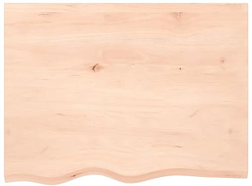 Tidyard Waschtischplatte Badezimmer Waschtisch Waschtischkonsole Platte Holzplatte für Aufsatzbecken Badmöbel 80x60x6 cm Massivholz Unbehandelt