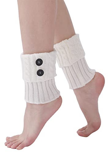 Stiefelstulpen Damen, Strick Party Warm Leg Warmers Pulswärmer Karneval Winter Mädchen Knöchelwärmer Beinstulpen Winterwärmer Weich Pinke Elastische Stulpen Beinwärmer