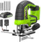 Greenworks - 24V Brushless Jig Saw, 1 x 2AH Battery + 2A Adapter, 6 x Blades (4 x Woodworking Saw Blades 2 x Hacksaw Blades)